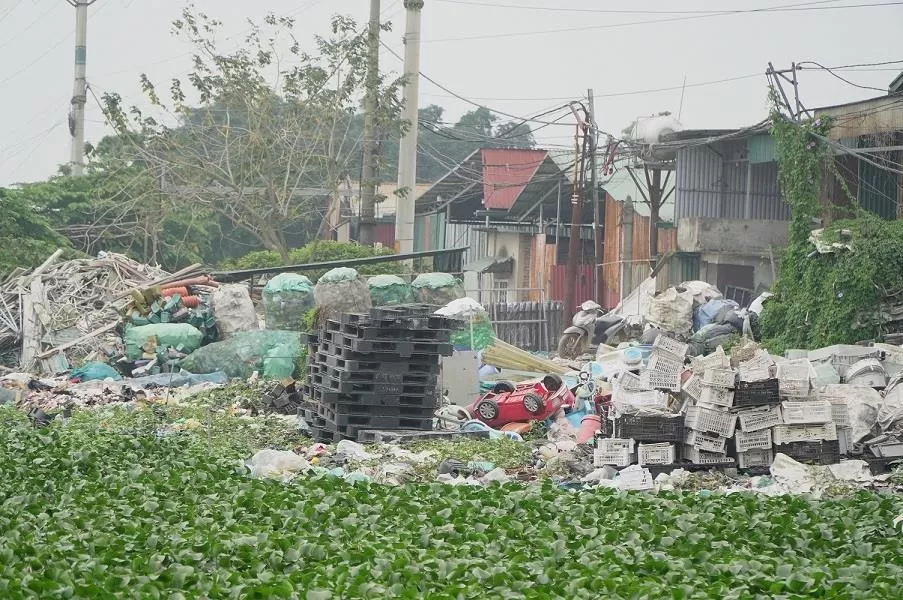 R&aacute;c thải nhựa tr&agrave;n ra ruộng, ngấm v&agrave;o nguồn nước, tiềm ẩn nguy cơ &ocirc; nhiễm m&ocirc;i trường k&eacute;o d&agrave;i. Ảnh: Vi&ecirc;n Nguyễn