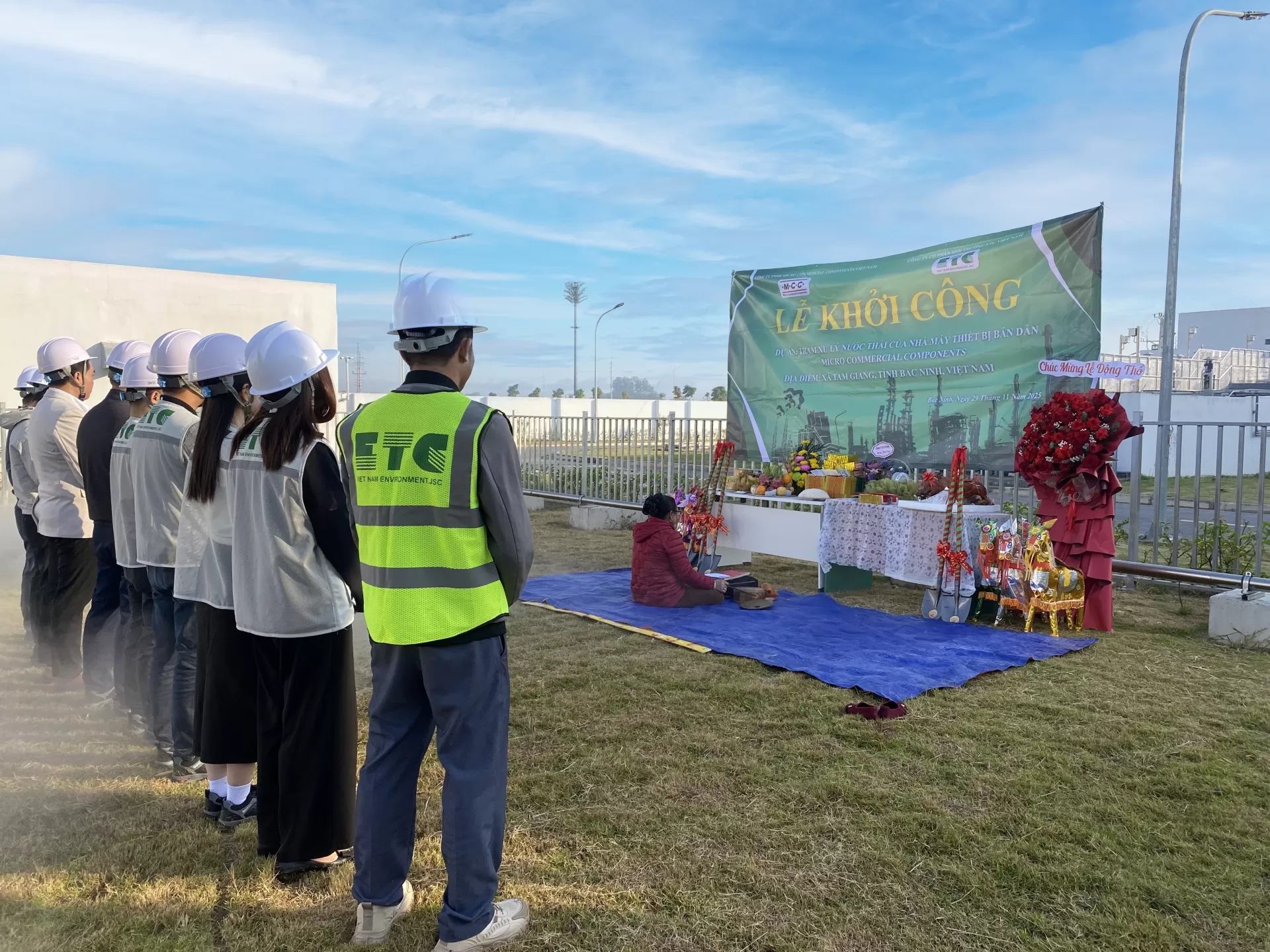LỄ ĐỘNG THỔ DỰ ÁN TRẠM XỬ LÝ NƯỚC THẢI CÔNG TY TNHH MICRO COMMERCIAL COMPONENTS