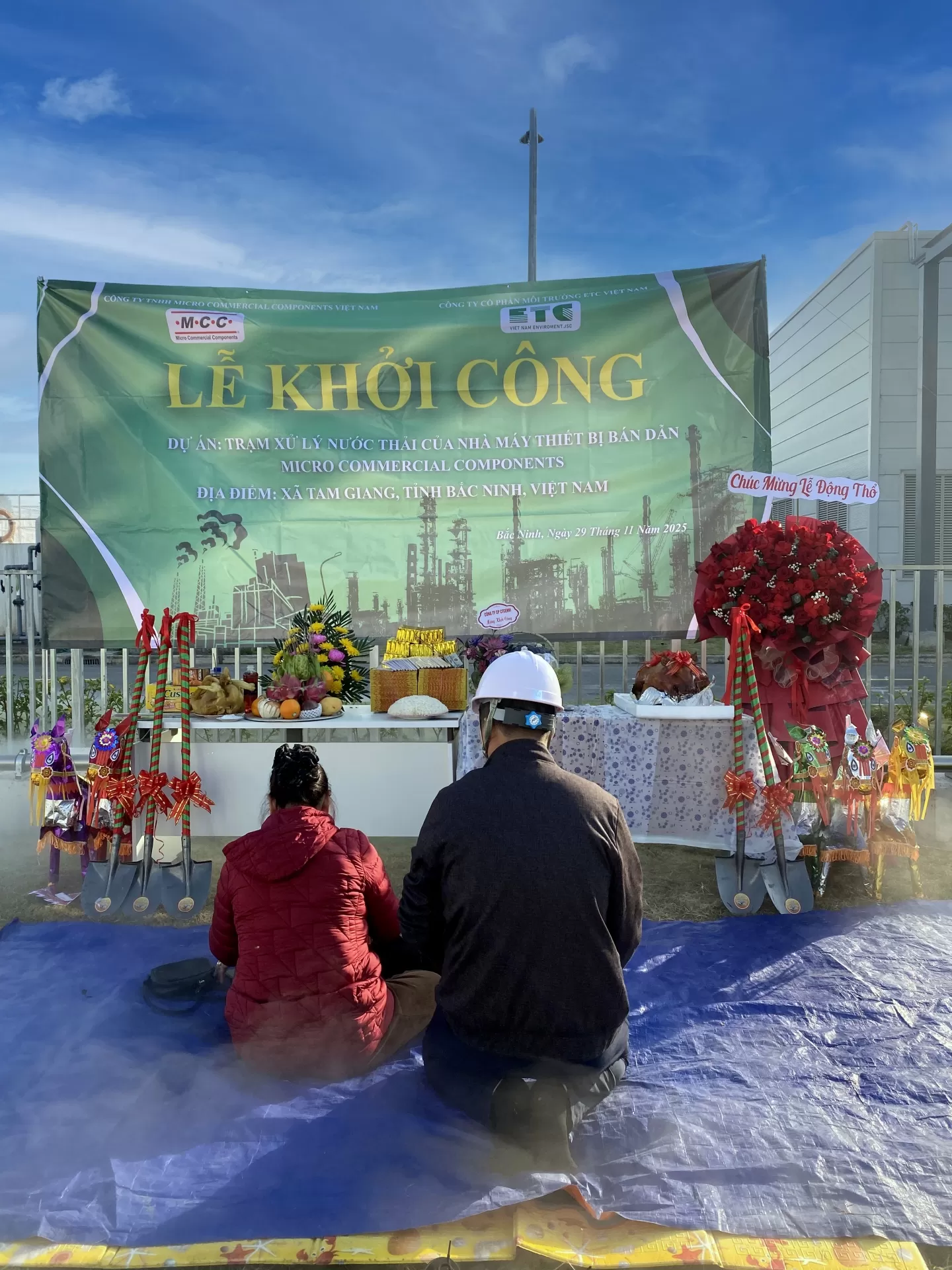 LỄ ĐỘNG THỔ DỰ ÁN TRẠM XỬ LÝ NƯỚC THẢI CÔNG TY TNHH MICRO COMMERCIAL COMPONENTS